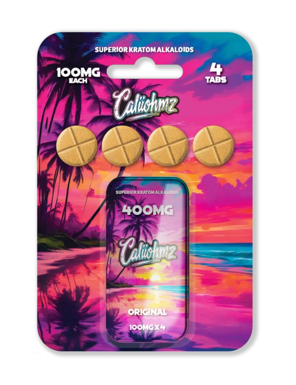 Caliiohmz 400MG Original Kratom Tablets - 4 Tabs